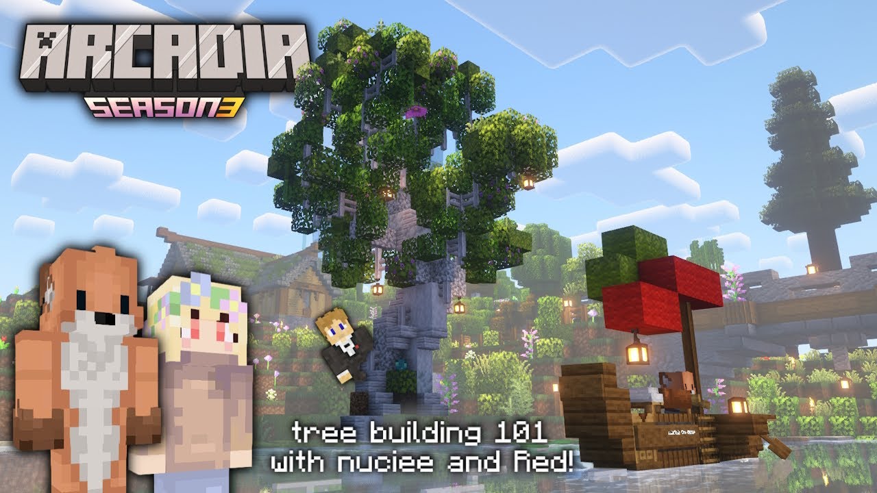 Building my Biggest (and best) Custom Tree! (Minecraft Arcadia SMP: Ep 3)