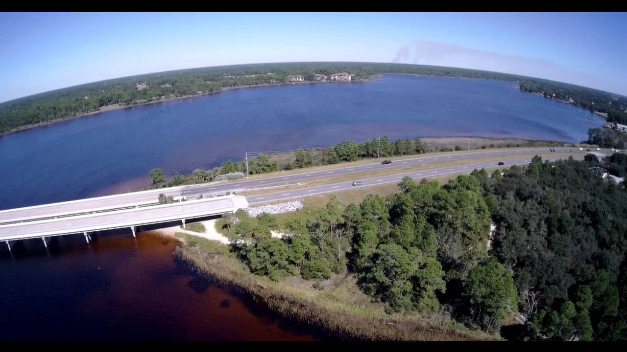 Phillips Inlet Lake Powell, FL  Drone View