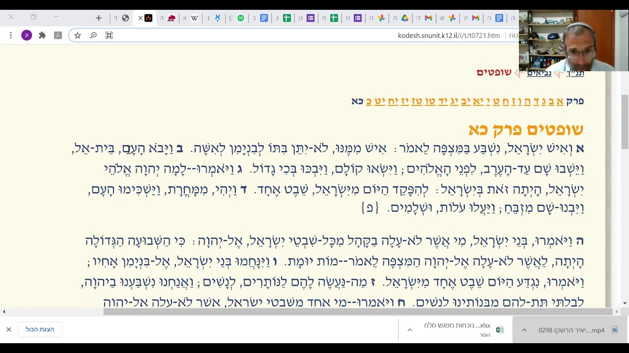 שופטים פרק כא לקראת חידון תנך