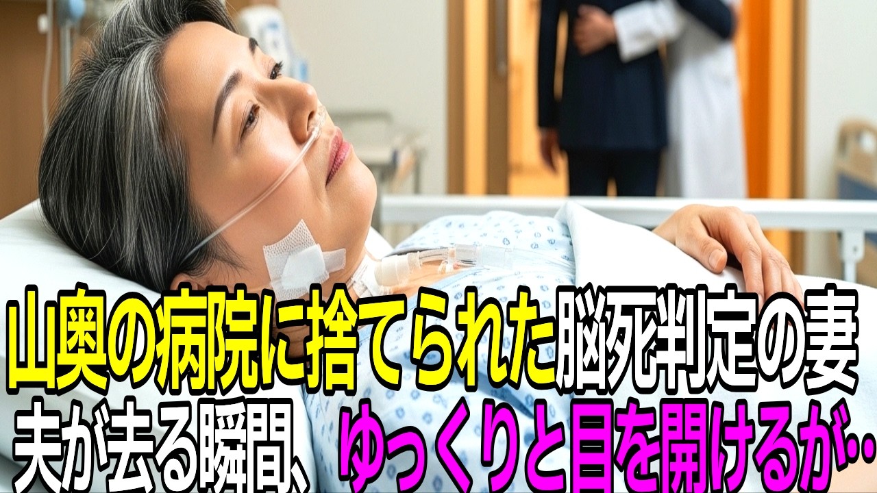 脳死と宣告され、山奥の粗末な療養病院に捨てられた妻。夫が去った瞬間、ゆっくりと目を開けるのに…驚愕のどんでん返し【感動する話】【朗読】家族の物語
