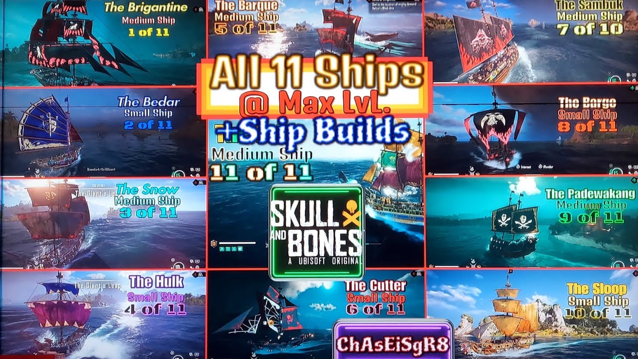 Skull and Bones ☠️ All 11 Ships @ Max Lvl. + Ship Builds ⛵