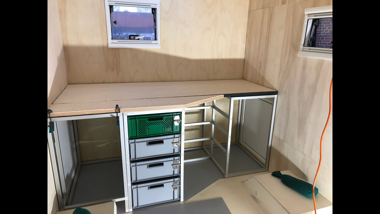 Fahrzeugbau Teil 6 - Bettkonstruktion mit Aluprofilen