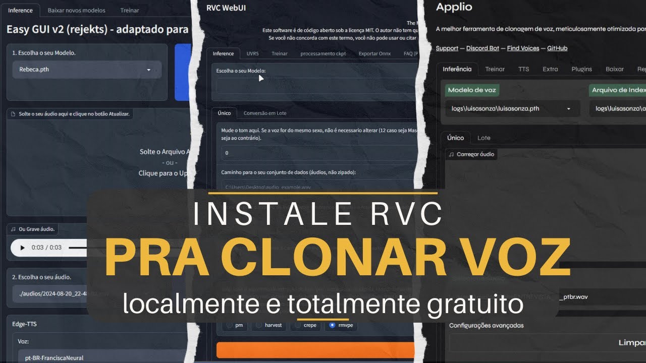 Como usar RVC Local - Clone qualquer voz diretamente do seu computador TOTALMENTE DE GRAÇA #IA