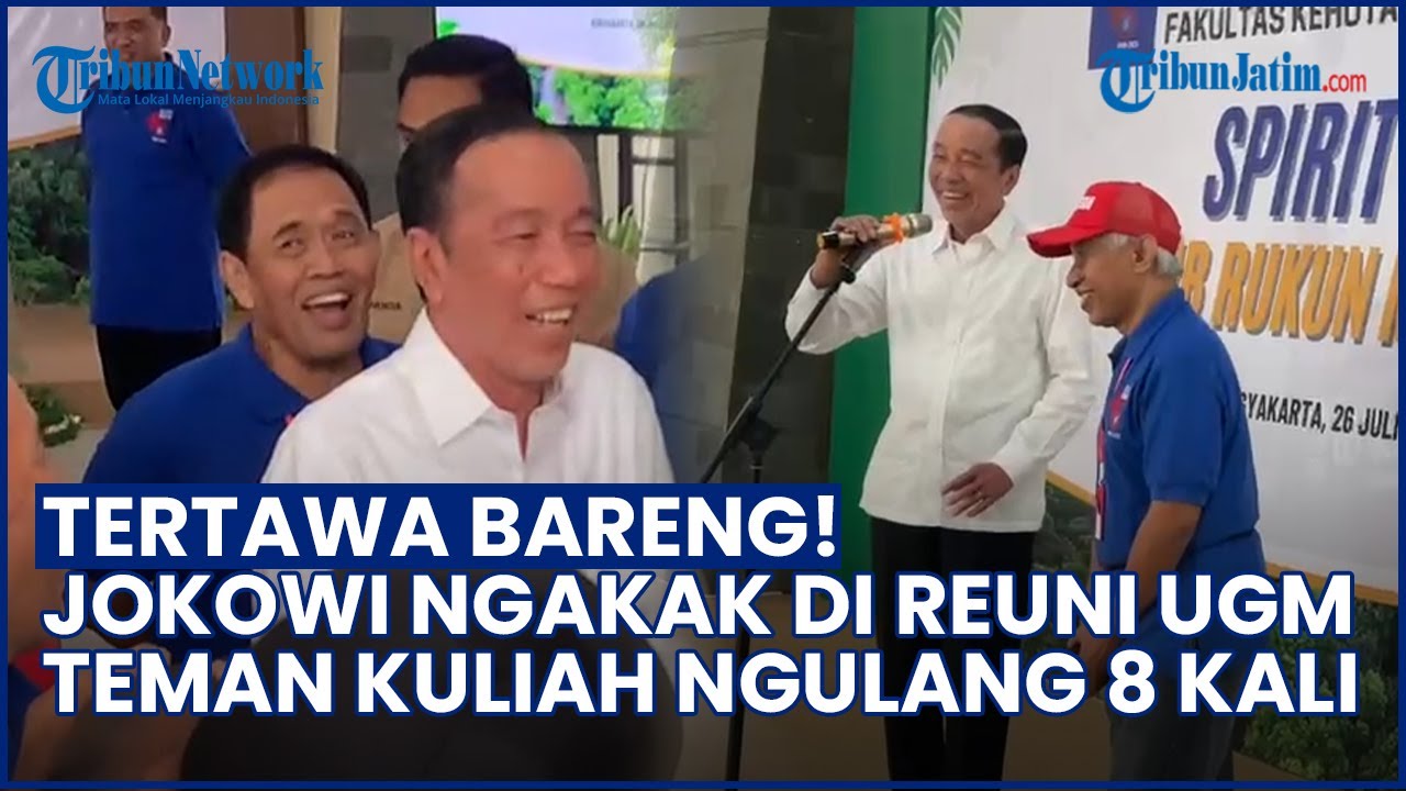 KETAWA BARENG! Momen Santai Jokowi di Reuni UGM, Teman Kuliah NGULANG 8 KALI Bikin Heboh