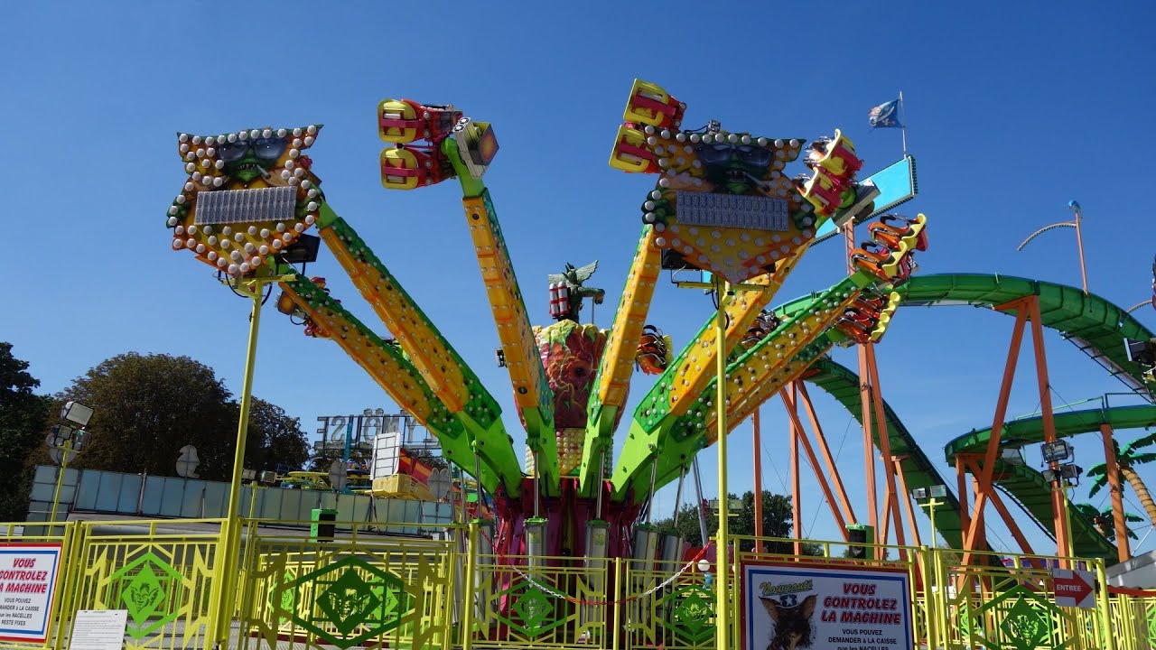 Foire aux manèges de Lille 2016 : toutes les attractions (1080p)