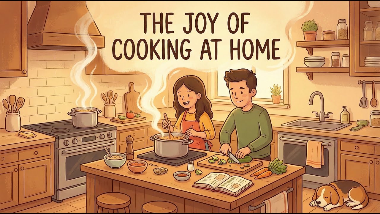 The Joy of Cooking at Home (Slow & Clear English)