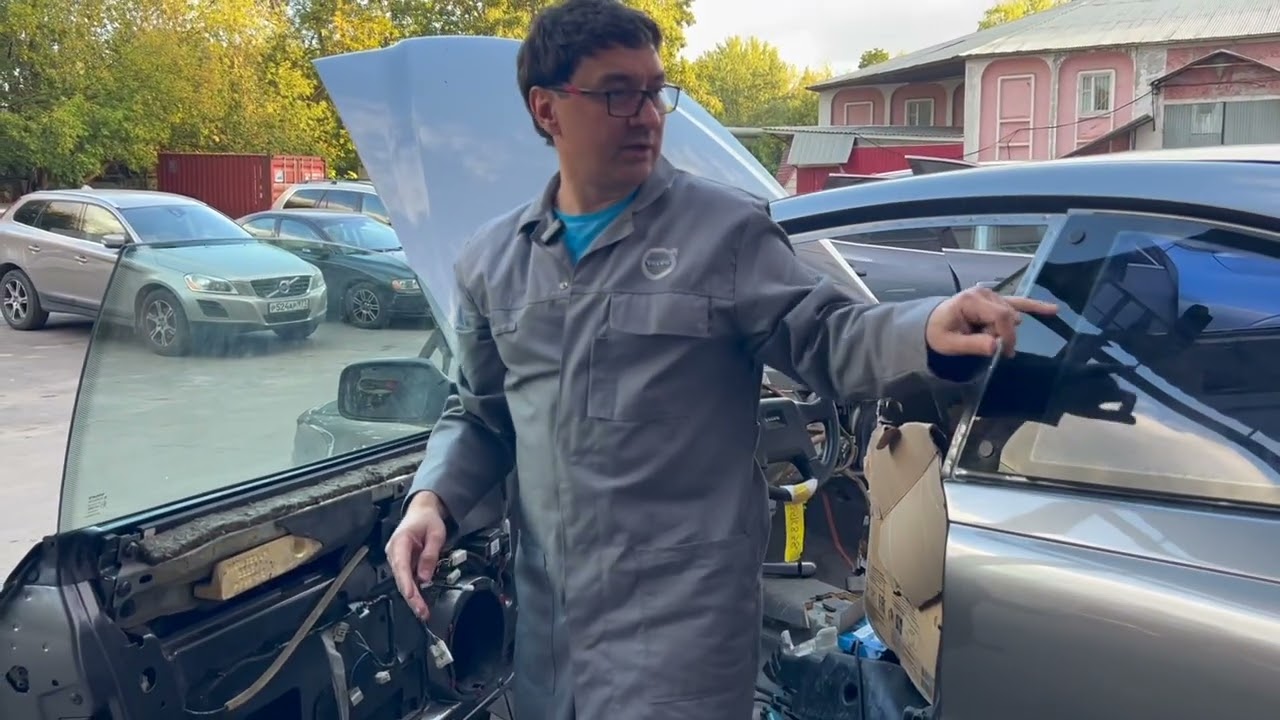 Восстановление Volvo C70 1999 года - сборка дверей и салона.