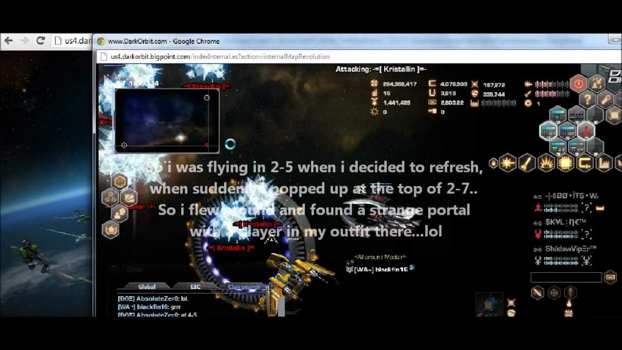 Darkorbit glitch while refreshing [Mystery portal in 2-7] LOL