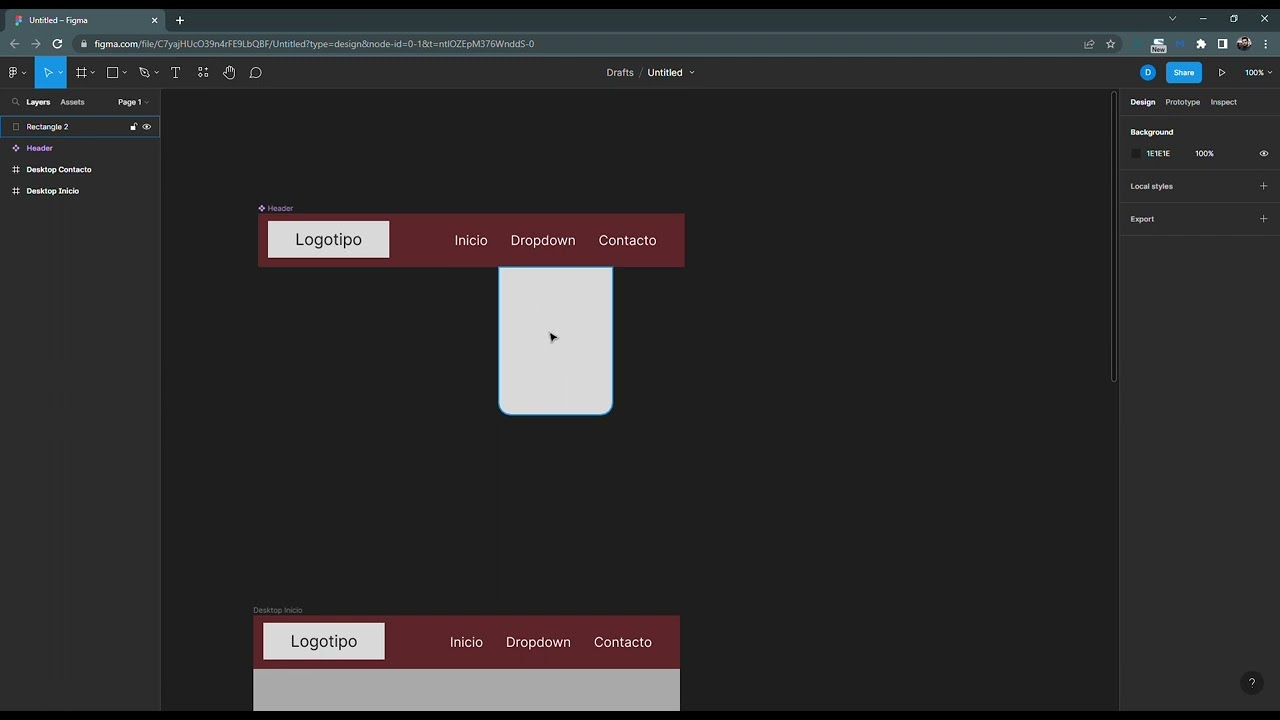 Cómo crear dropdown menus con Figma ( activados con click )