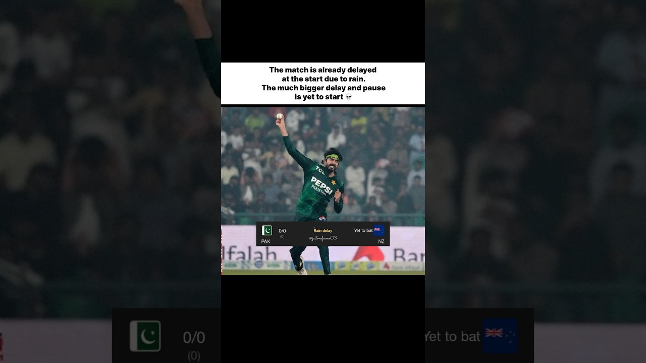 Rain Delay&hellip; Then Usman Delay 😭☔ #pakvsnz #cricketmemes #usmantariq
