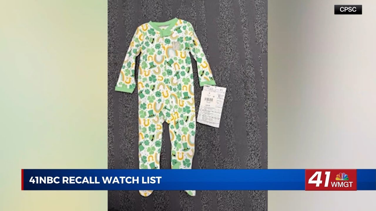 41NBC’s Recall Watch List: Pajamas, meatballs and Rogue SUVs