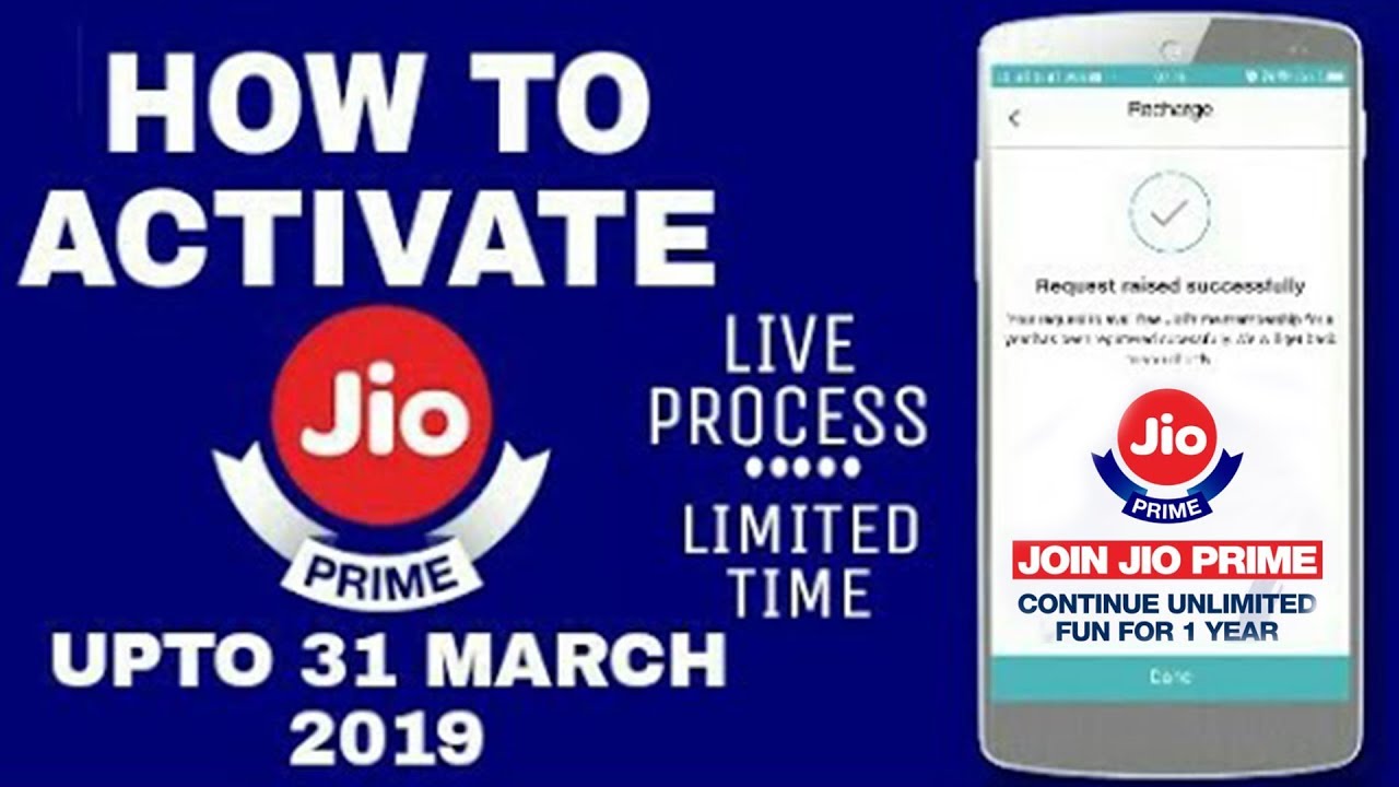 How to Activate Jio Prime Membership get FREE till 31 march 2019