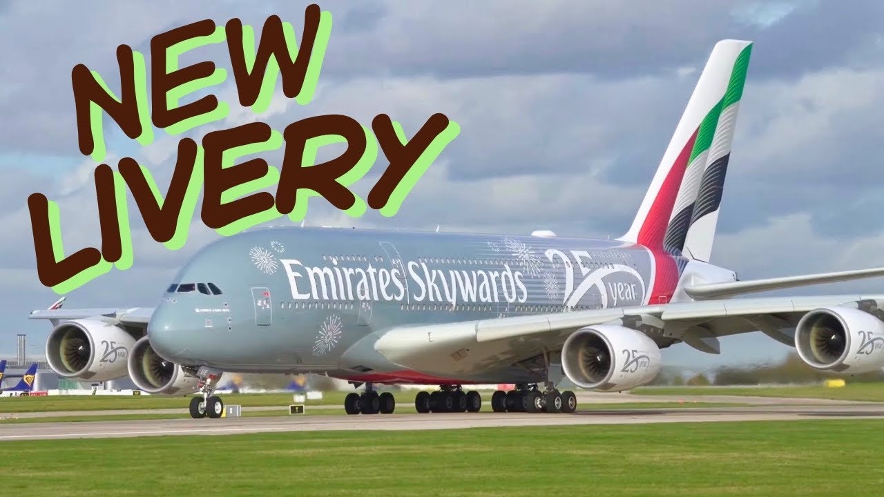 ✨BRAND NEW EMIRATES LIVERY UP CLOSE at 7h30m 