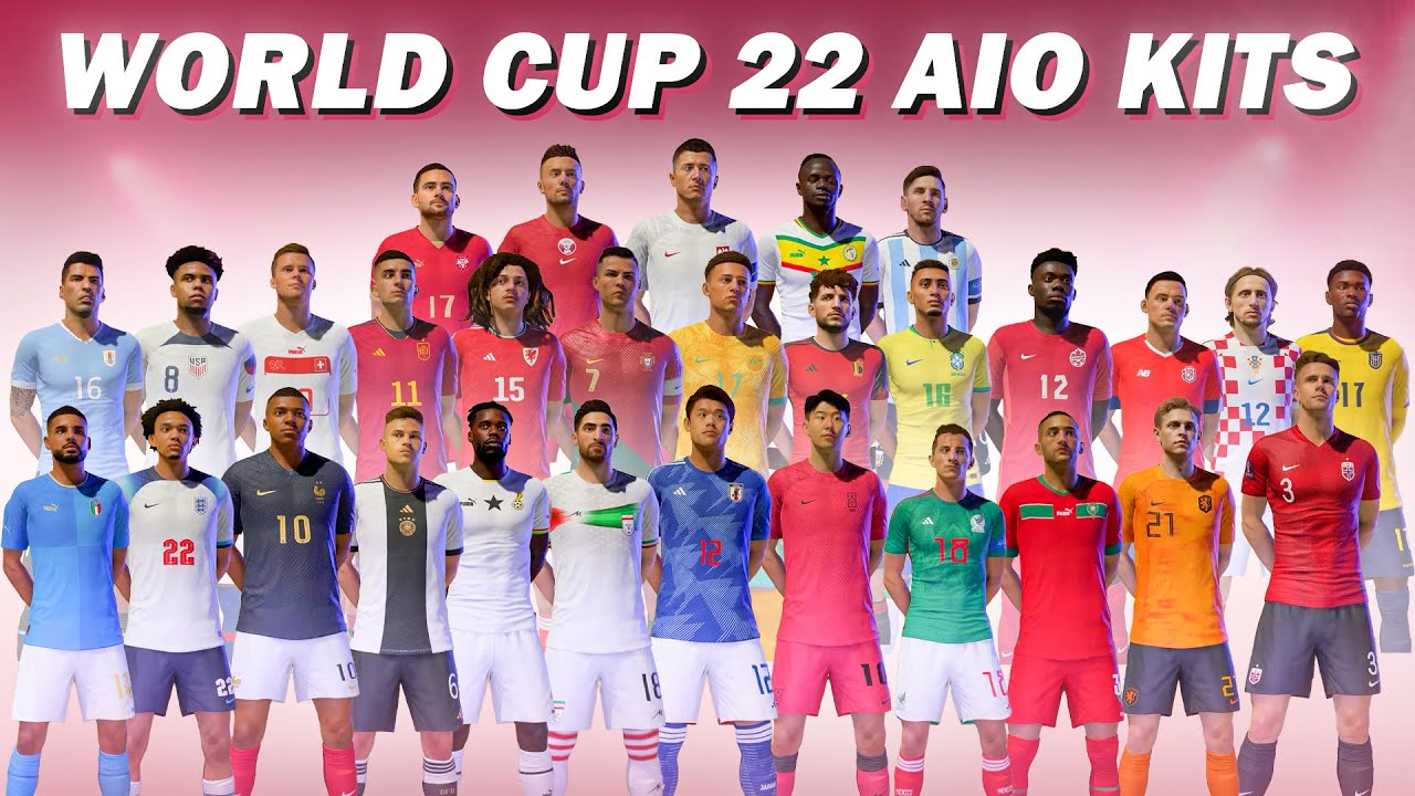 World Cup 2022 Kits AIO V3 Mod For FIFA 22 | TU17