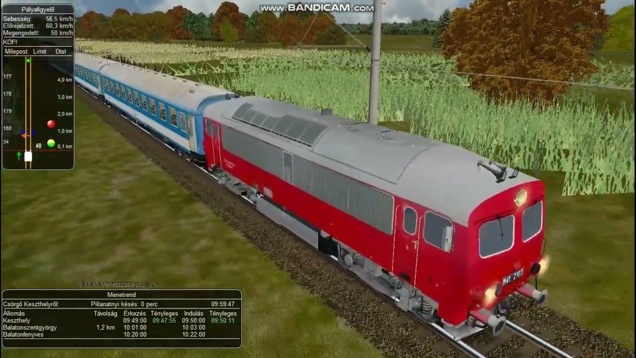 MSTS/OR M41-2103 saját motor hangjával Keszthely-Fonyód