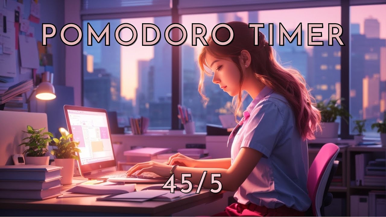 Study With Me Pomodoro 45/5 🍅 Productivity and Concentration💡Lofi Music for Office and Work 🧠