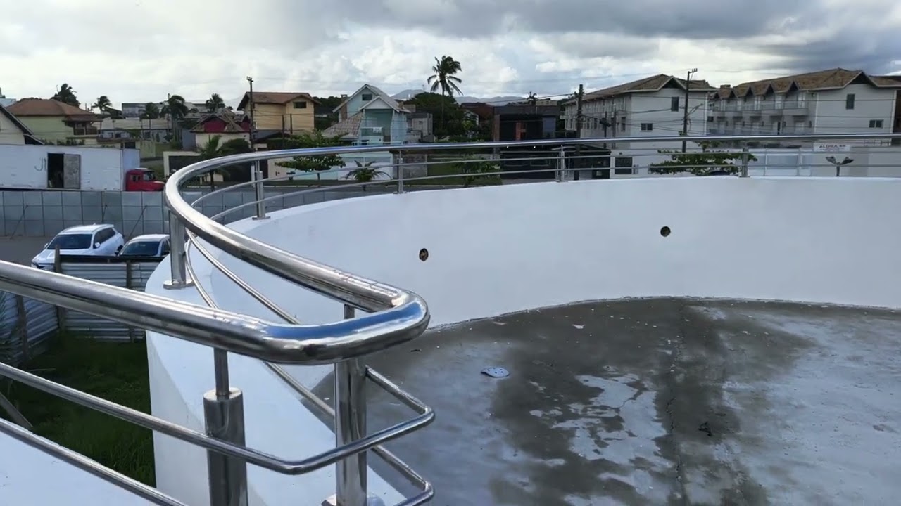 Obra do Lamário em Peruíbe sp corrimão externo 