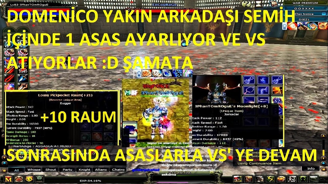 Domenico' nun Eline +21 Reb Raum +9 Krovaz Setli Asas Ge&ccedil;erse ? &Ouml;n&uuml;ne Gelenle Vs Attı -Knight Online