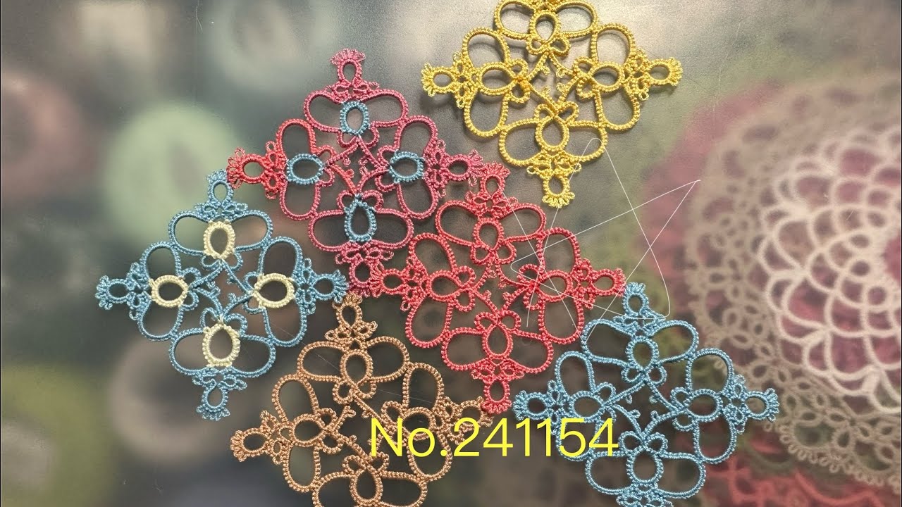 梭編蕾絲。No.241154。方型設計.Square Pattern by Vera