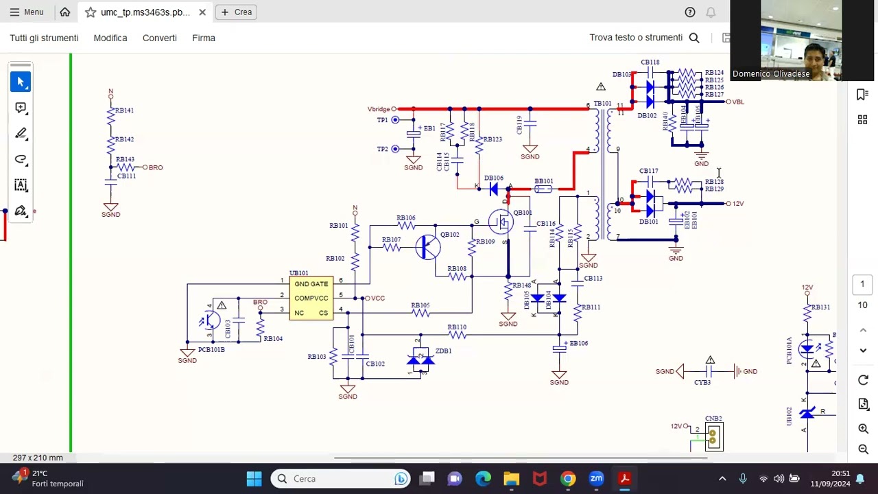 descrizione alimentatore switching da uno schema