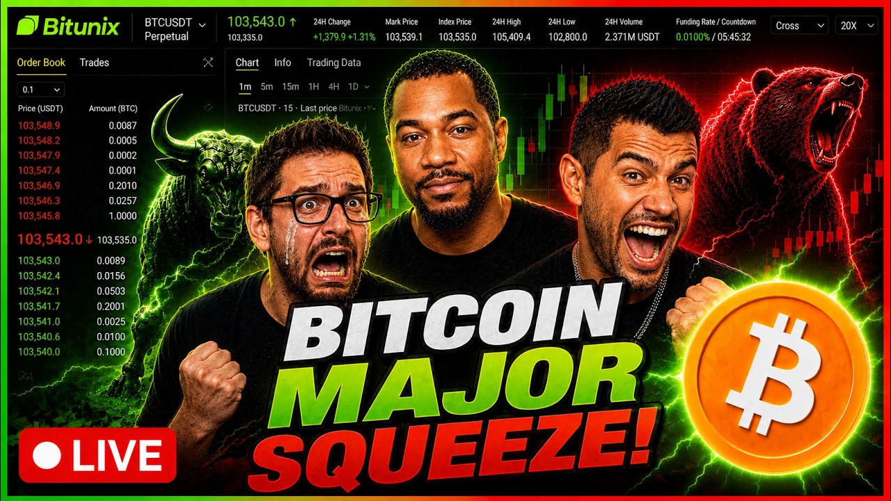 Bitcoin Major Squeeze! Live Trading & Analysis