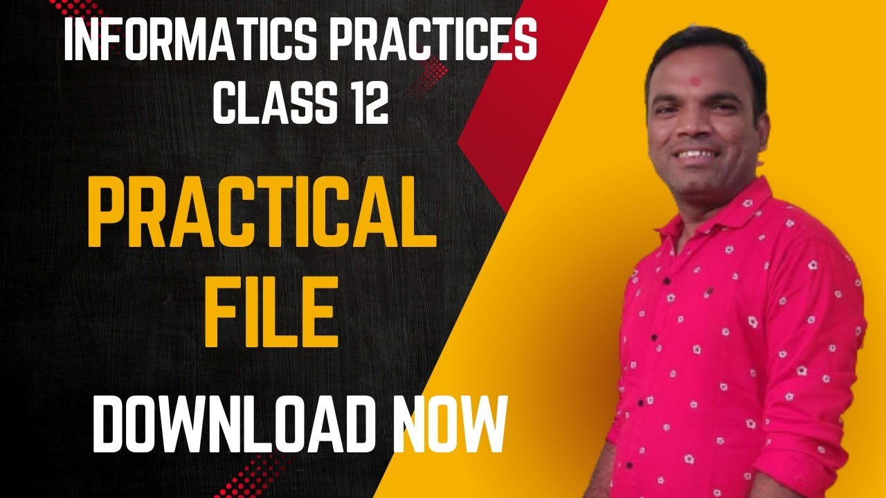 Practical file informatics practices class 12  | IP practical file for board exams