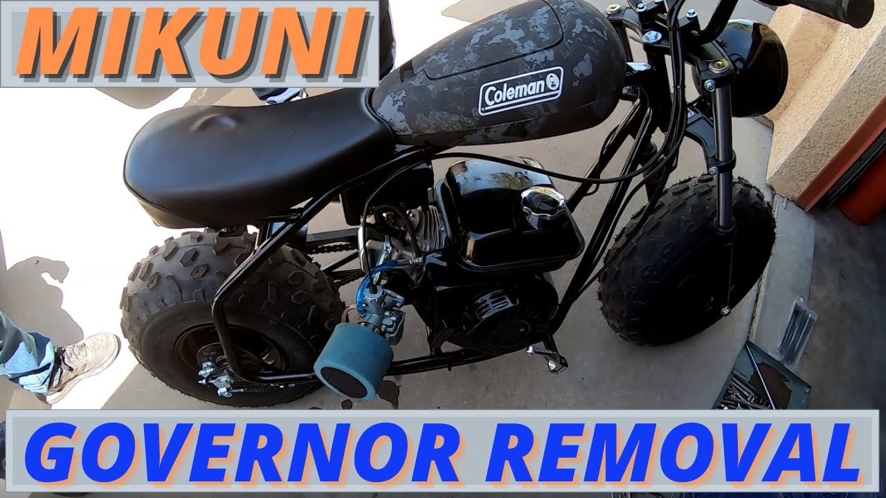 Минибайк Coleman CT200 EX / карбюратор Mikuni / снятие регулятора