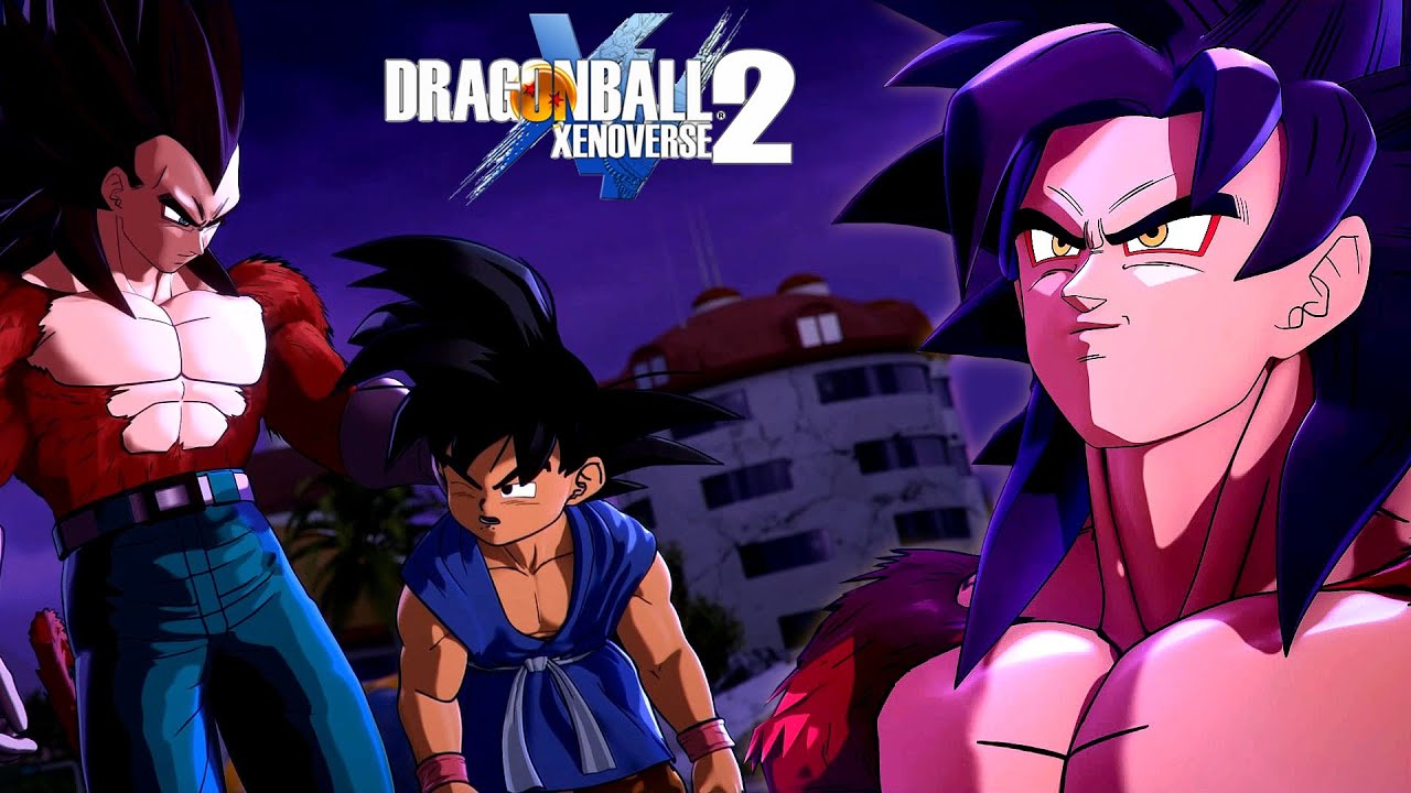 Vengeful Villain Baby w/ SSJ4 Goku & Vegeta Ending! DLC 14 Story Mode  - Dragon Ball Xenoverse 2