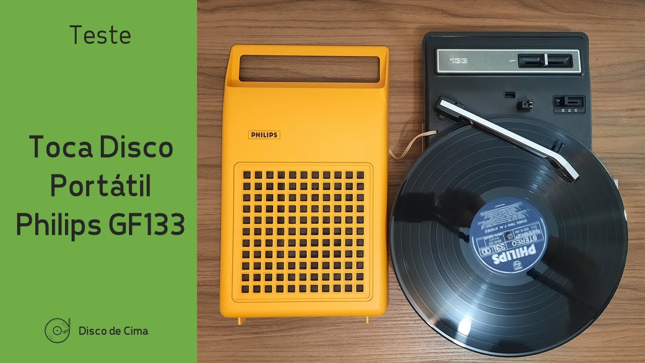 Teste - Toca Disco Portátil Philips GF 133 Amarela