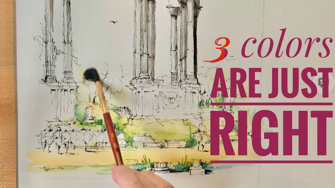 Three universal colors you should know/ Demo for beginners / Watercolor painting techniques 