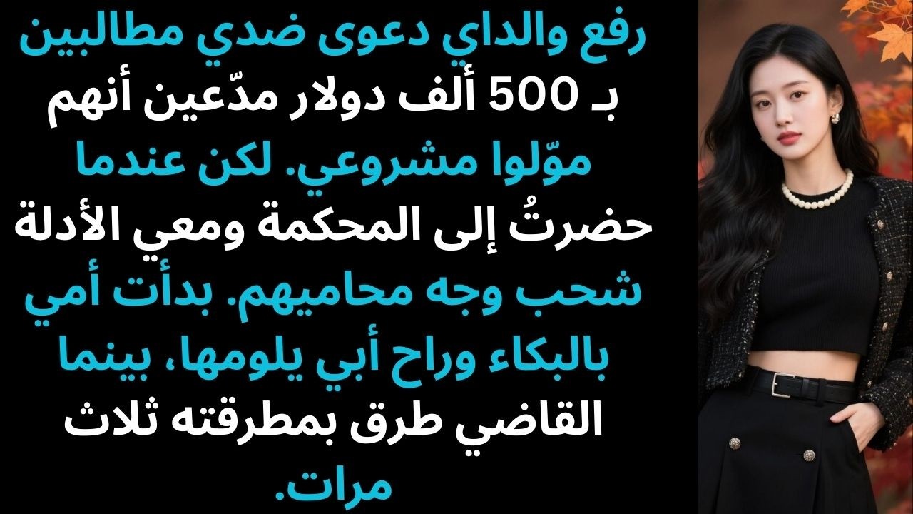 والداي رفعا دعوى ضدي بمبلغ 500 ألف دولار لم يعطوني إياها أبداً وزوّروا الوثائق — فاستعدت كل شيء