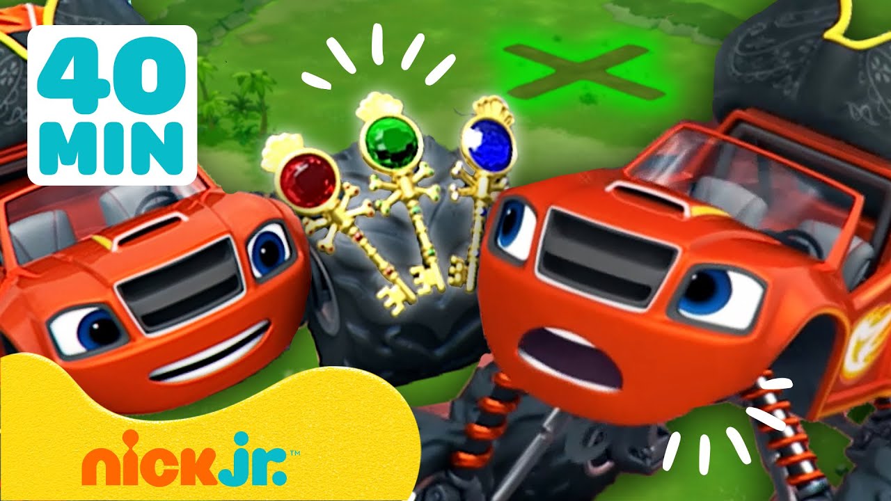 Blaze y Los Monster Machines | Las aventuras del tesoro del pirata Blaze🏴‍☠️ | 40 minutos | Nick Jr.