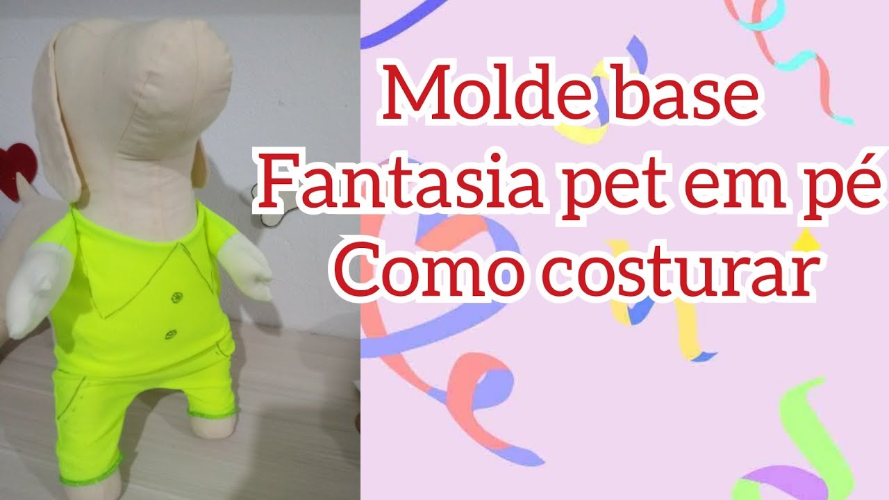 fantasia pet em pé , como costurar