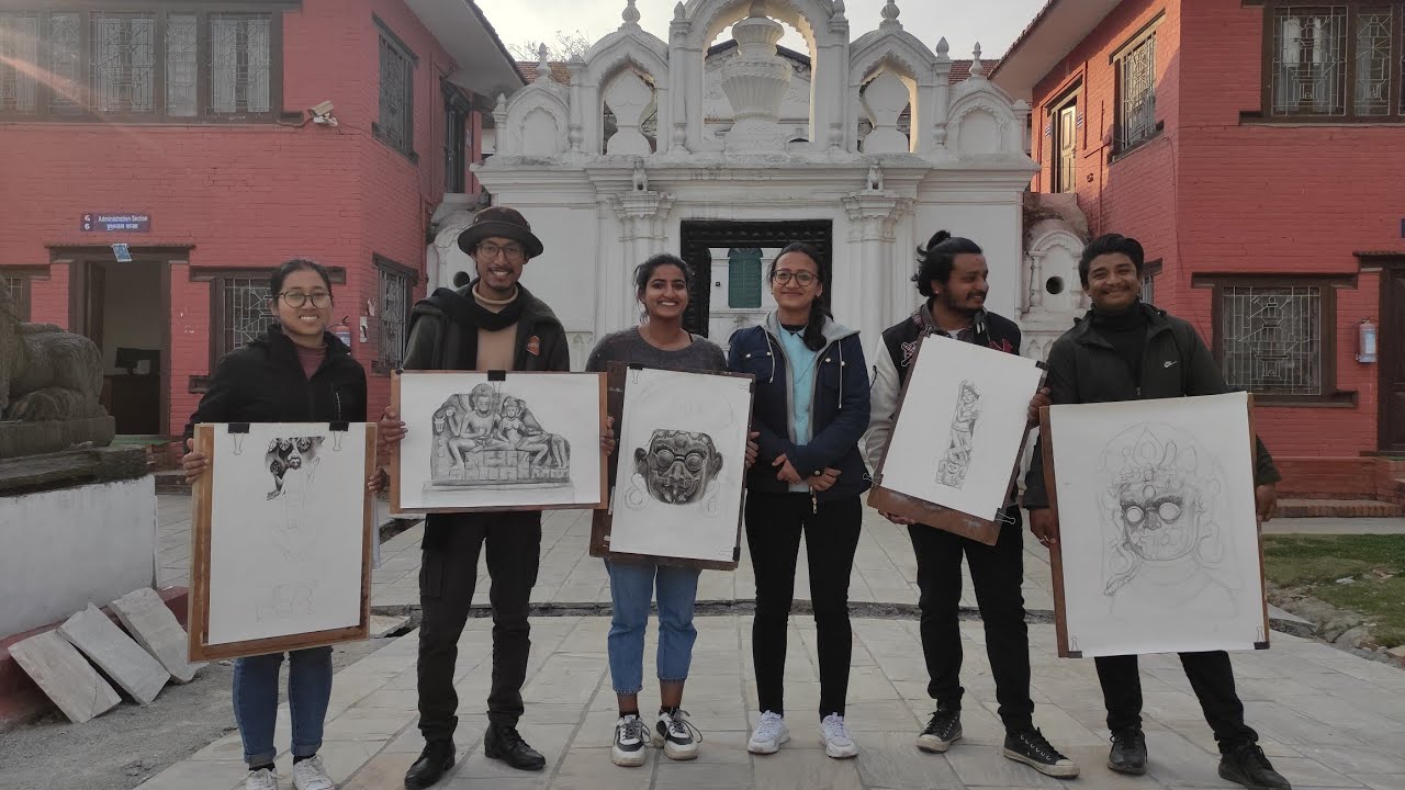 #lalitkala#Fineartcollege #Nepal...||Field visit @National Museum of Nepal from Drawing class ||🌻