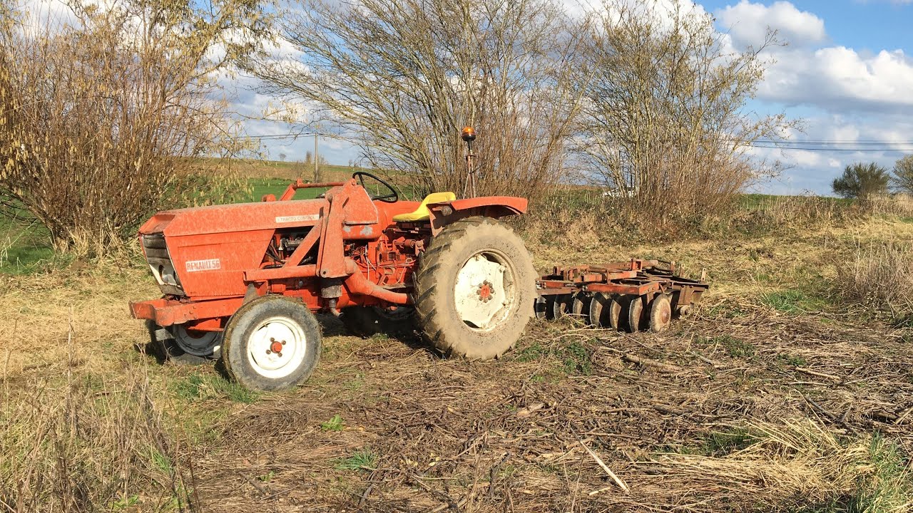 Disking a Field with a Renault 56