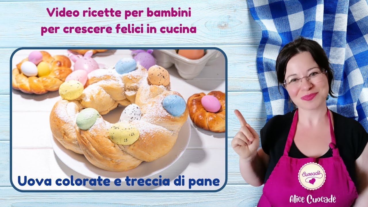 Uova colorate di Pasqua e segnaposto di pane - video lezioni di cucina per bambini