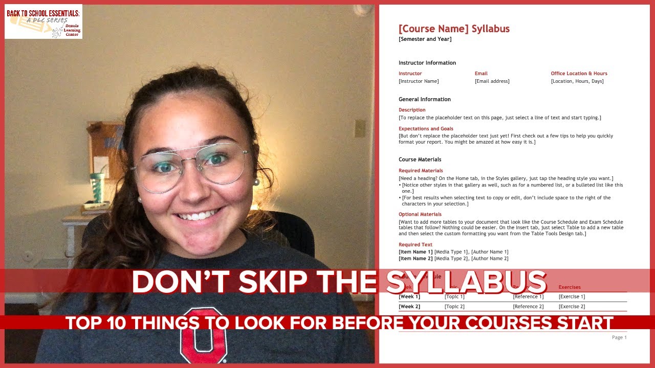 What to do with your college syllabus