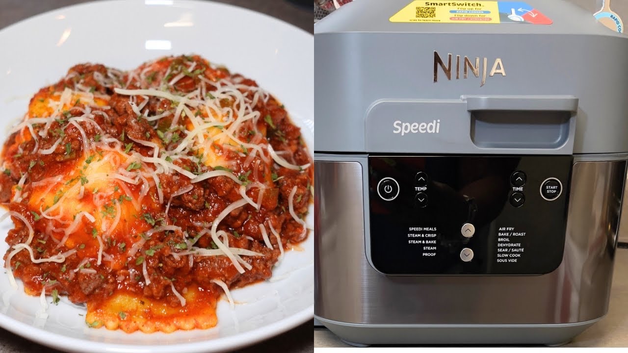 Quick and Easy Cheese Ravioli with Meat Sauce in the Ninja Speedi