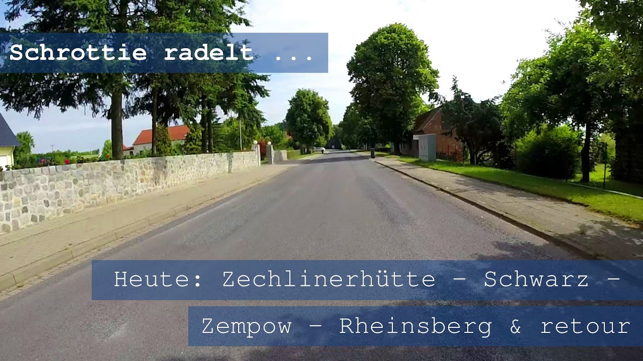 Von Zechlinerhütte nach Schwarz, Zempow, Rheinsberg und retour