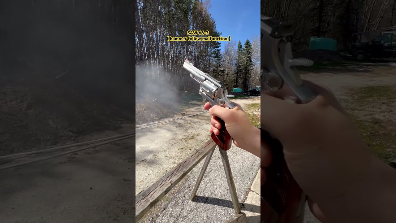 S&W 66-3 ( Hammer Follow Malfunction ) #revolver357 #malfunction #boomersfirearms #fun
