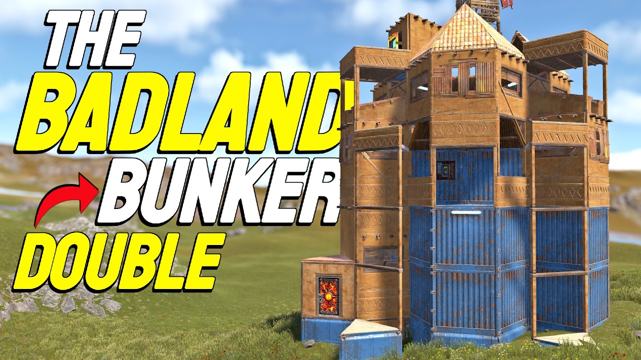 The BADLAND - DOUBLE BUNKER SOLO BASE - Rust Base Designs 2026