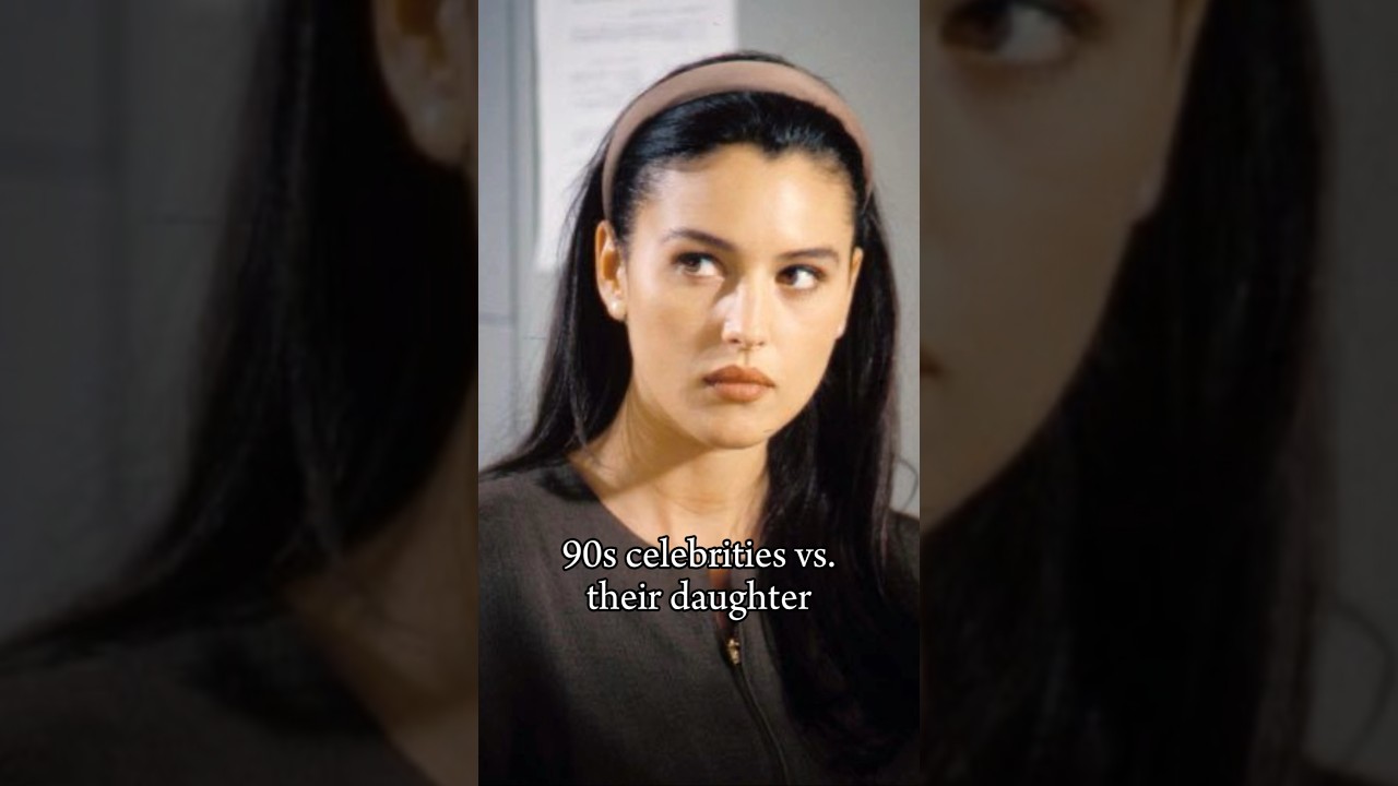 90s celebrities vs. their daughters #model #90sstyle #monicabelluci #devacassel