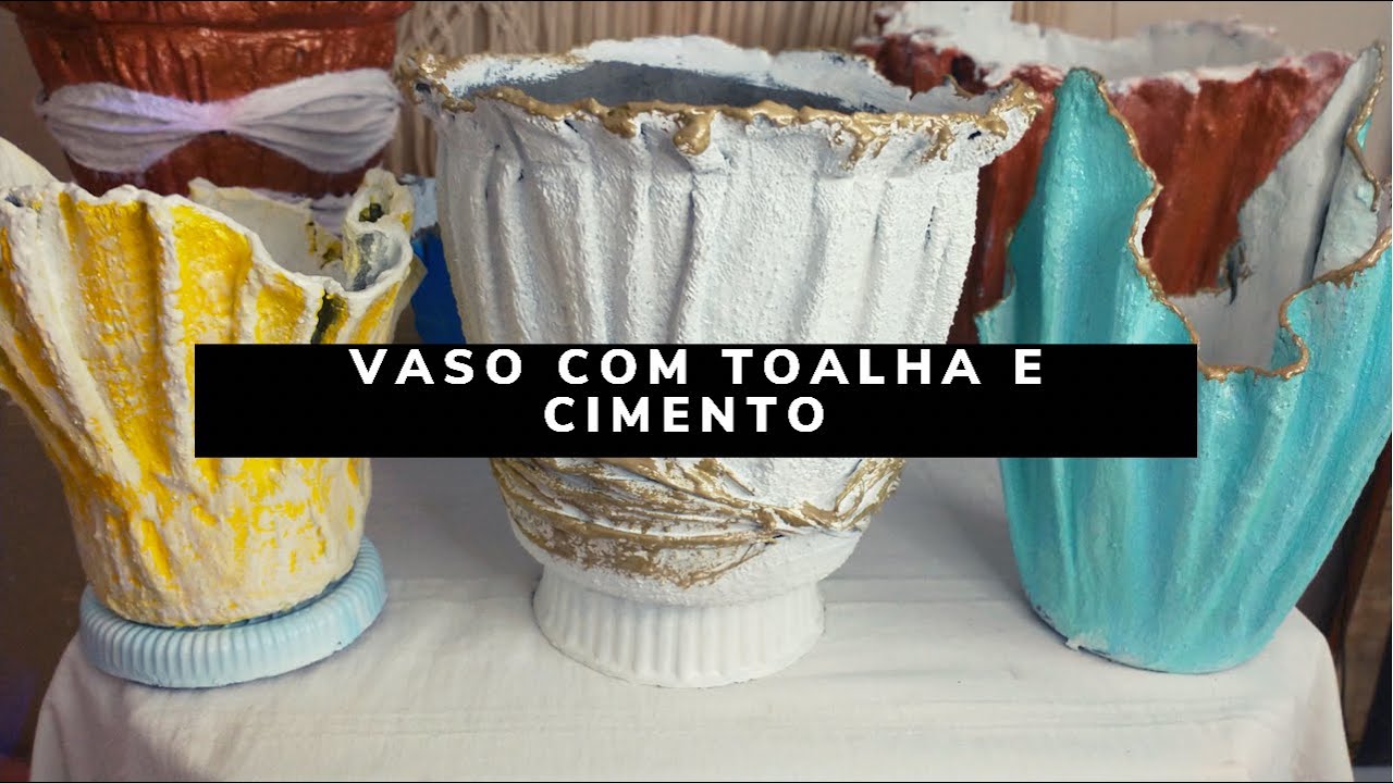 Jarro de cimento / c toalha #ideas #façavocêmesmo #ideiascriativas #deixaolike
