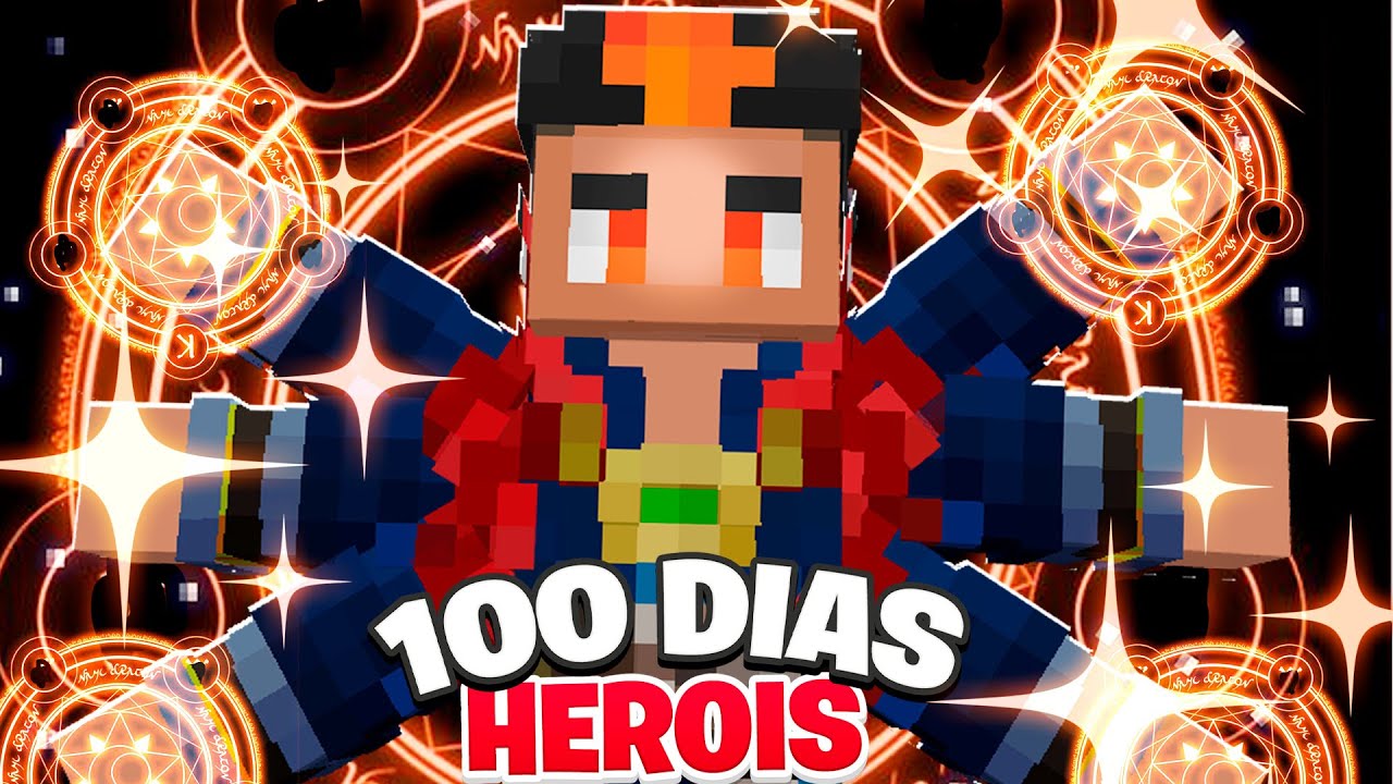 SOBREVIVI 100 DIAS COMO MAGO SUPREMO no MINECRAFT HERÓIS MULTIVERSO !