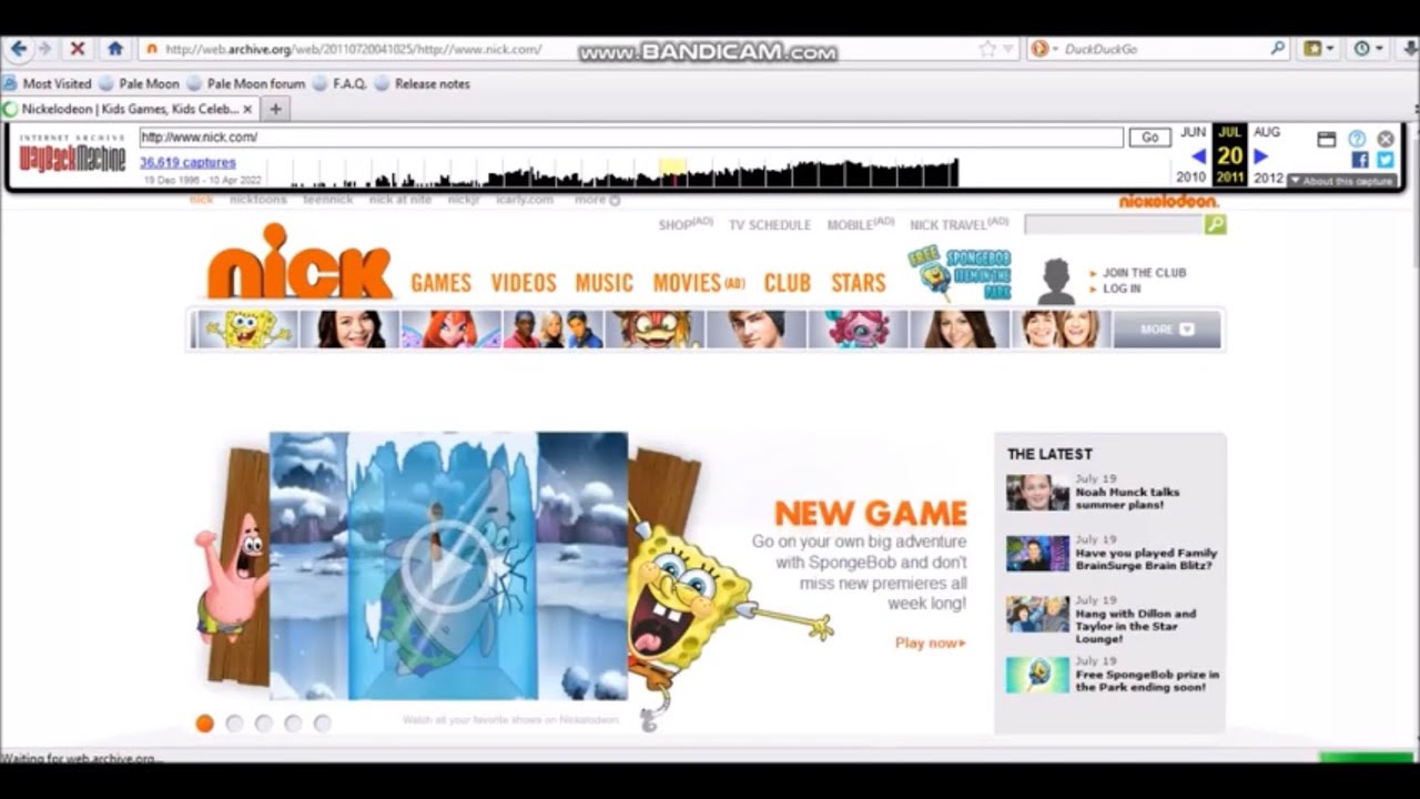 Exploring Nickelodeon Websites (2009-2014)