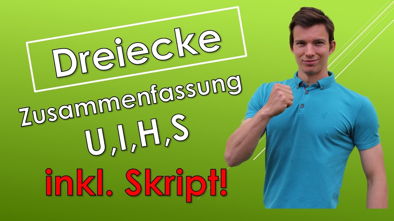 Konstruktion besonderer Punkte im Dreieck - U, H, S, I - KURZE Zusammenfassung (mit SKRIPT!)
