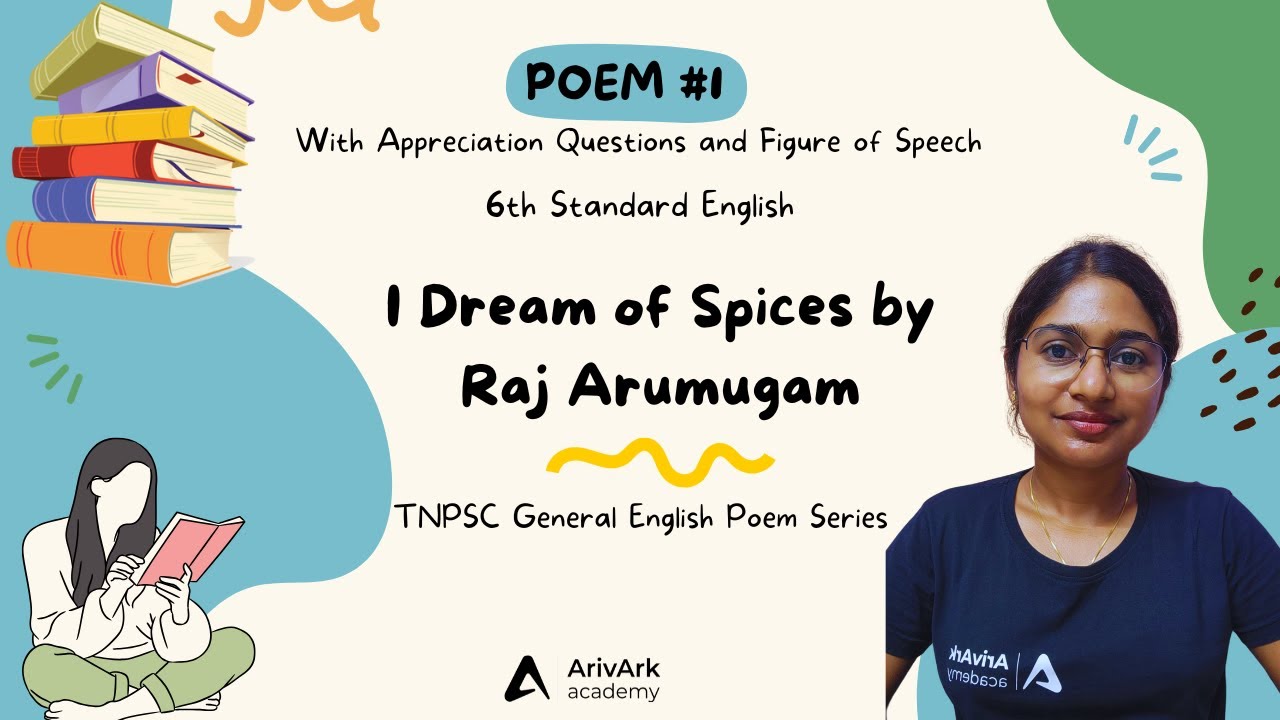 I Dream of Spices from 6th Std✌TNPSC General English Poem Series 🤩 Complete Notes with PDF 📚