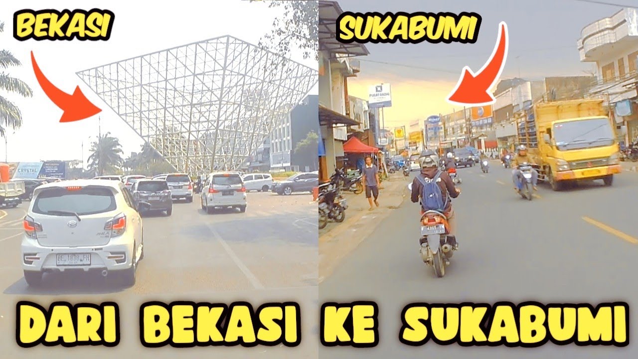 VIDEO FULL PERJALANAN DARI BEKASI KE SUKABUMI | Rute TERCEPAT menuju SUKABUMI