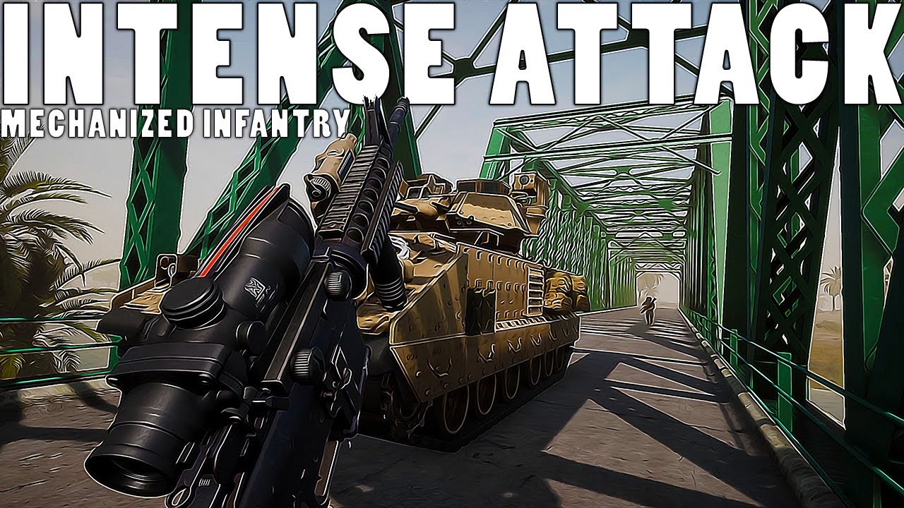 US MECHANIZED INFANTRY SQUAD IN FALLUJAH 50 vs 50 Gameplay