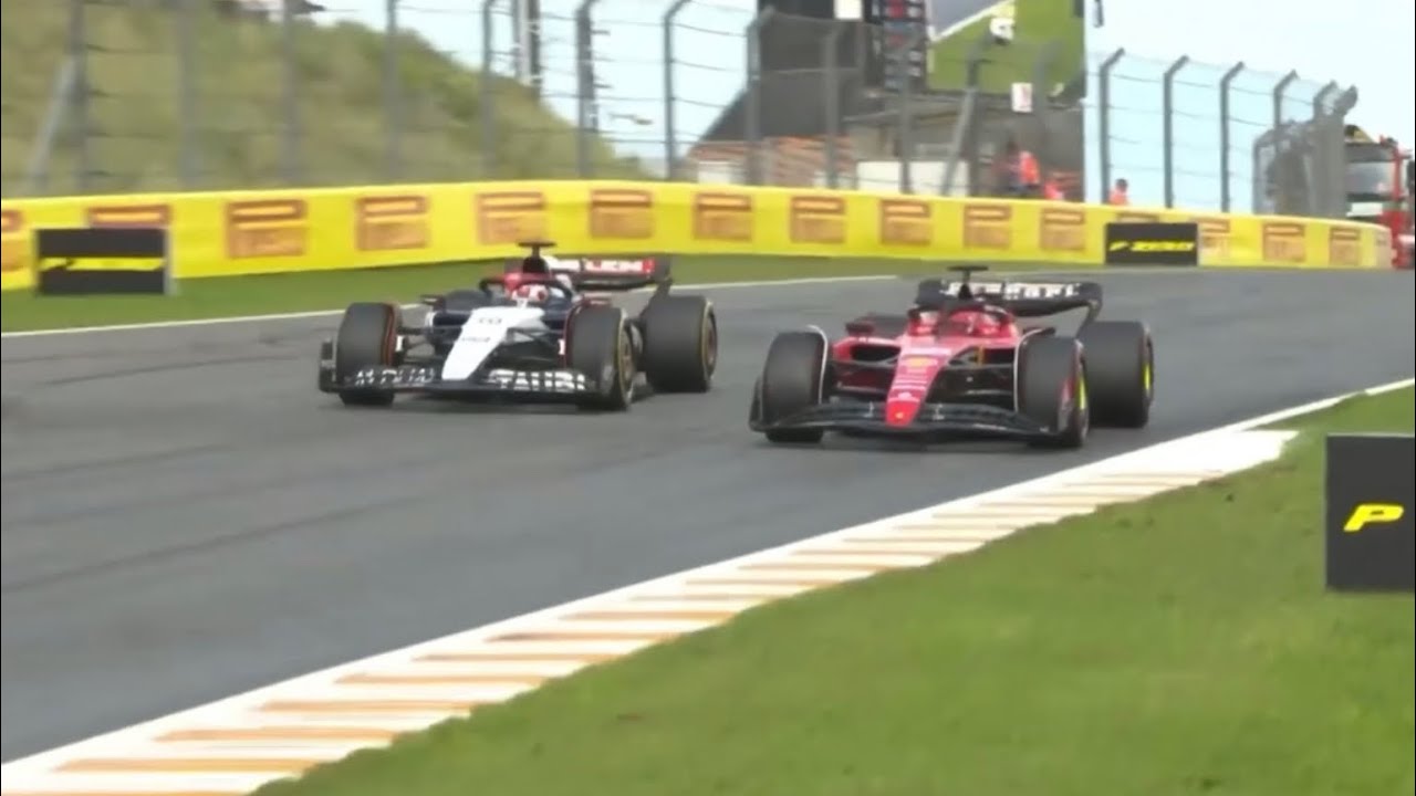 Liam Lawson makes a beautiful attack on Charles Leclerc!!! | 2023 Dutch GP